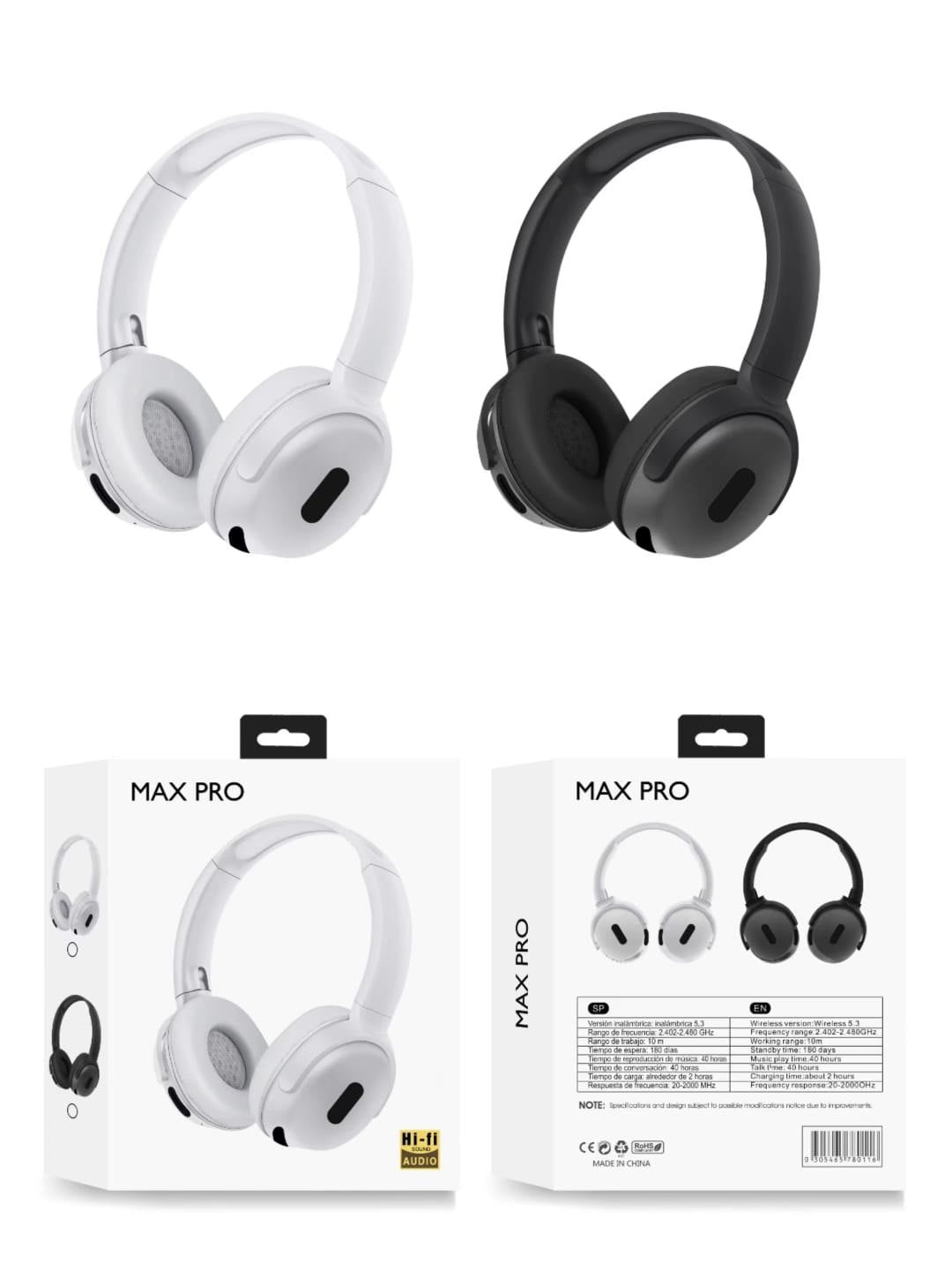 Max pro Headphone Bluetooth Headset